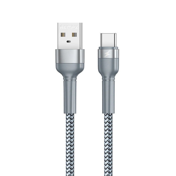REMAX RC-124a 1m 2.4A USB to USB-C / Type-C Aluminum Alloy Braid Fast Charging Data Cable