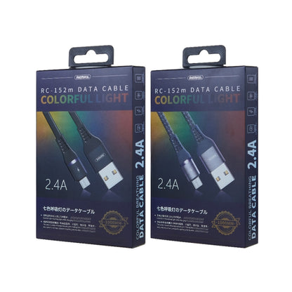 REMAX RC-152M 1m 2.4A USB to Micro USB Colorful Breathing Data Cable, Micro USB