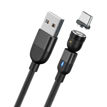 1m 3A Output USB to USB-C / Type-C 540 Degree Rotating Magnetic Data Sync Charging Cable, 1m Type-C