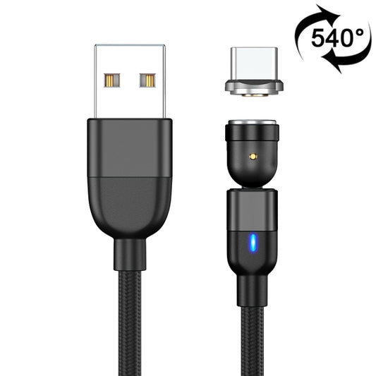 1m 3A Output USB to USB-C / Type-C 540 Degree Rotating Magnetic Data Sync Charging Cable, 1m Type-C