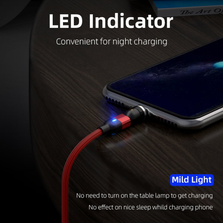 1m 3A Output USB to USB-C / Type-C 540 Degree Rotating Magnetic Data Sync Charging Cable, 1m Type-C