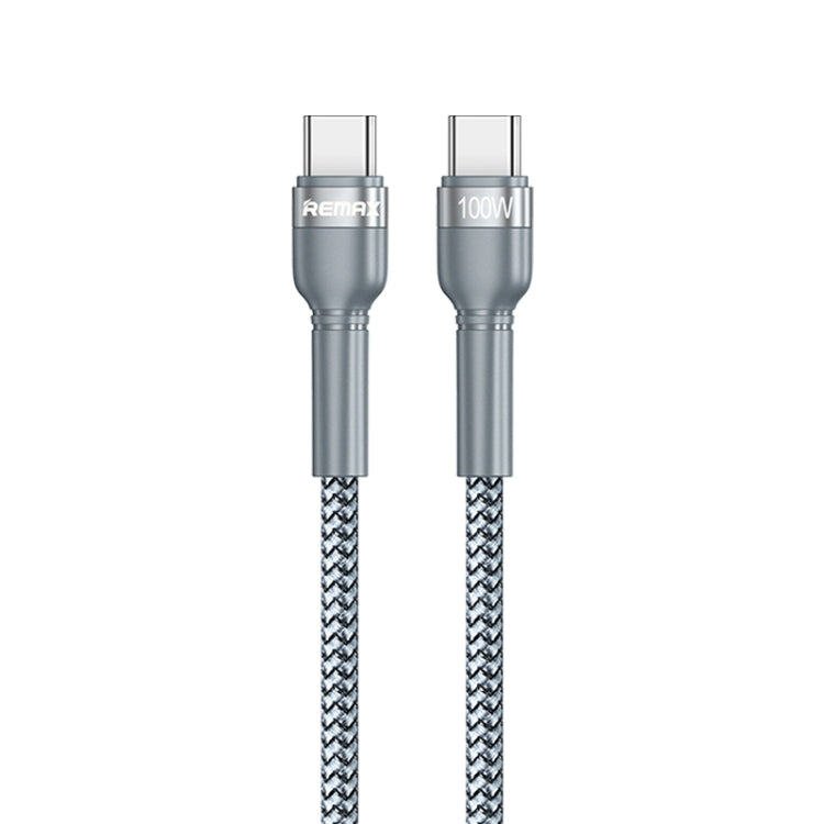REMAX RC-172 Jany Series 1m PD100W Type-C to USB-C / Type-C Aluminum Alloy Braid Fast Charging Data Cable, Type-C to USB-C / Type-C
