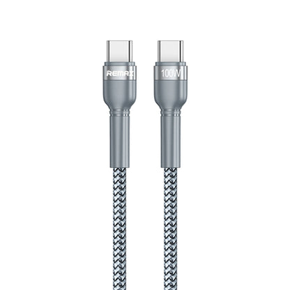 REMAX RC-172 Jany Series 1m PD100W Type-C to USB-C / Type-C Aluminum Alloy Braid Fast Charging Data Cable, Type-C to USB-C / Type-C