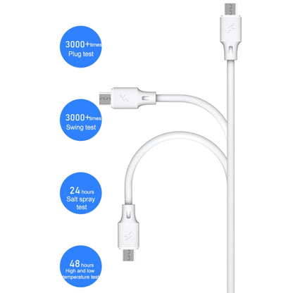 WK WDC-105m 2.4A Micro USB Full Speed Pro Charging Data Cable, Length: 25cm, Micro