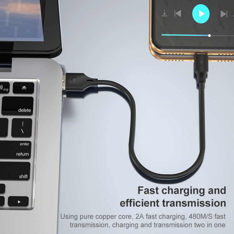 WK WDC-105m 2.4A Micro USB Full Speed Pro Charging Data Cable, Length: 25cm, Micro