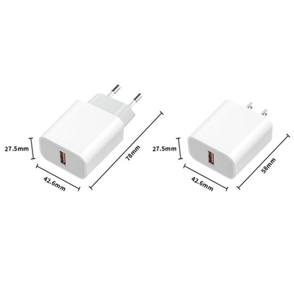 M117 2.4A Single USB Port Flash Charger Travel Charger, EU Plug, Single USB
