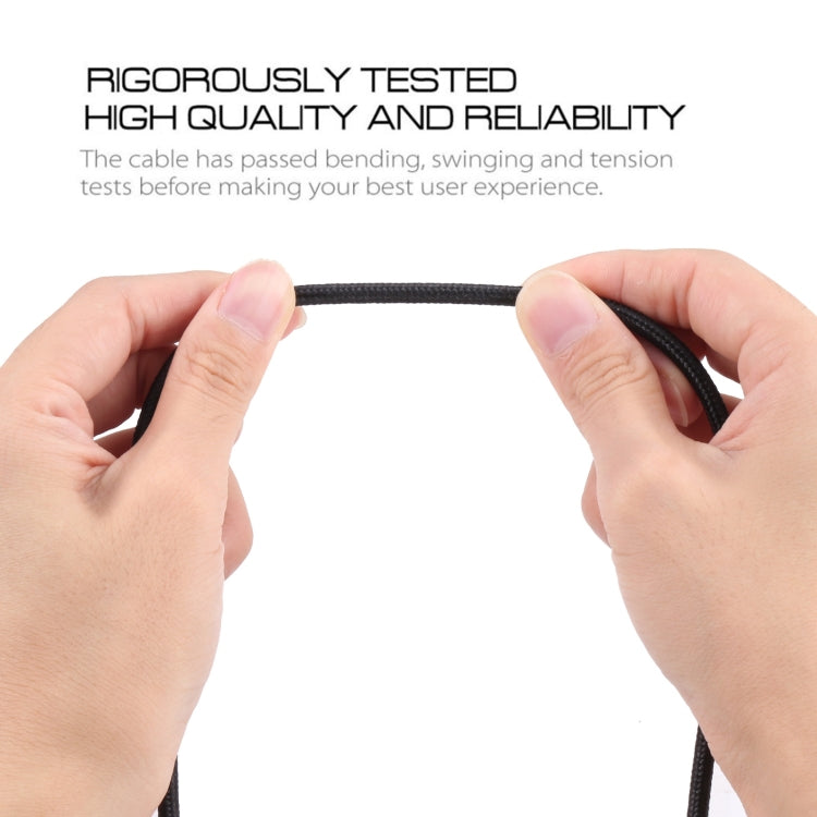 U-shaped USB-C / Type-C Male to USB Male Nylon Braid Charge Data Cable, Type-C to USB