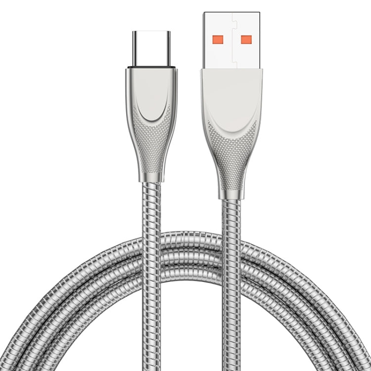 ADC-009 USB to USB-C / Type-C Zinc Alloy Hose Fast Charging Data Cable, Cable Length: 1m, USB to USB-C / Type-C