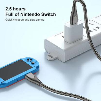 ADC-009 USB to USB-C / Type-C Zinc Alloy Hose Fast Charging Data Cable, Cable Length: 1m, USB to USB-C / Type-C