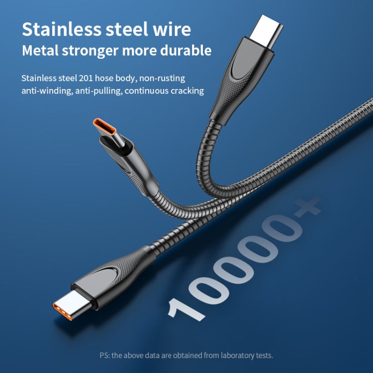 ADC-009 USB to USB-C / Type-C Zinc Alloy Hose Fast Charging Data Cable, Cable Length: 1m, USB to USB-C / Type-C