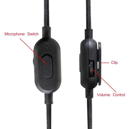 ZS0159 For Logitech G433 / G233 / G Pro / G Pro X 3.5mm Male to Male Gaming Headset Audio Cable with Wire-controlled, Cable Length: 2m