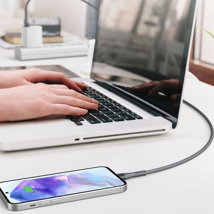 IVON CA92 2.4A Max USB to USB-C / Type-C Rubber Fast Charging Data Cable, Length: 1.5m, Type-C
