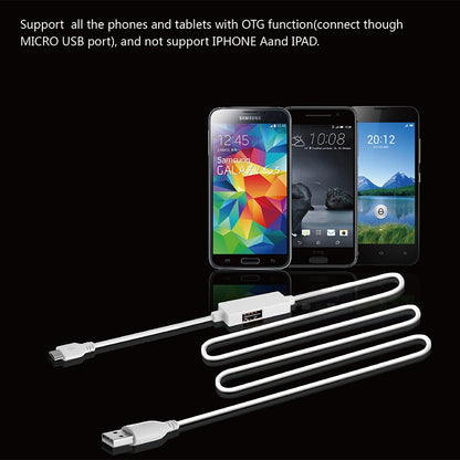OTG-Y-03 USB 2.0 Male to Micro USB Male + USB Female OTG Charging Data Cable for Android Phones / Tablets with OTG Function, with Switch, Length: 1.1m