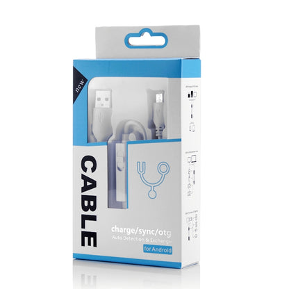 OTG-Y-03 USB 2.0 Male to Micro USB Male + USB Female OTG Charging Data Cable for Android Phones / Tablets with OTG Function, with Switch, Length: 1.1m