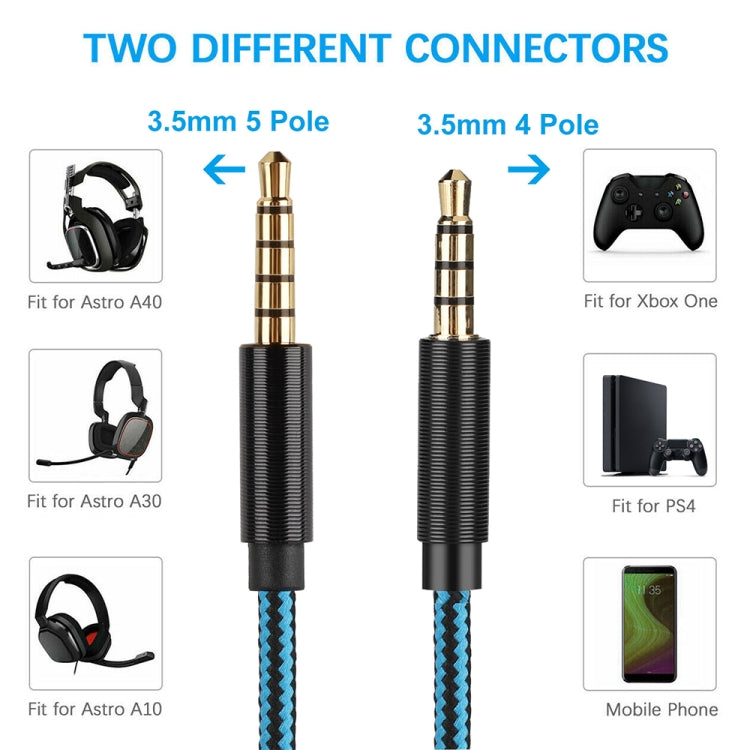 ZS0162 Wired Control Version Gaming Headset Audio Cable for Logitech Astro A10 A40 A30
