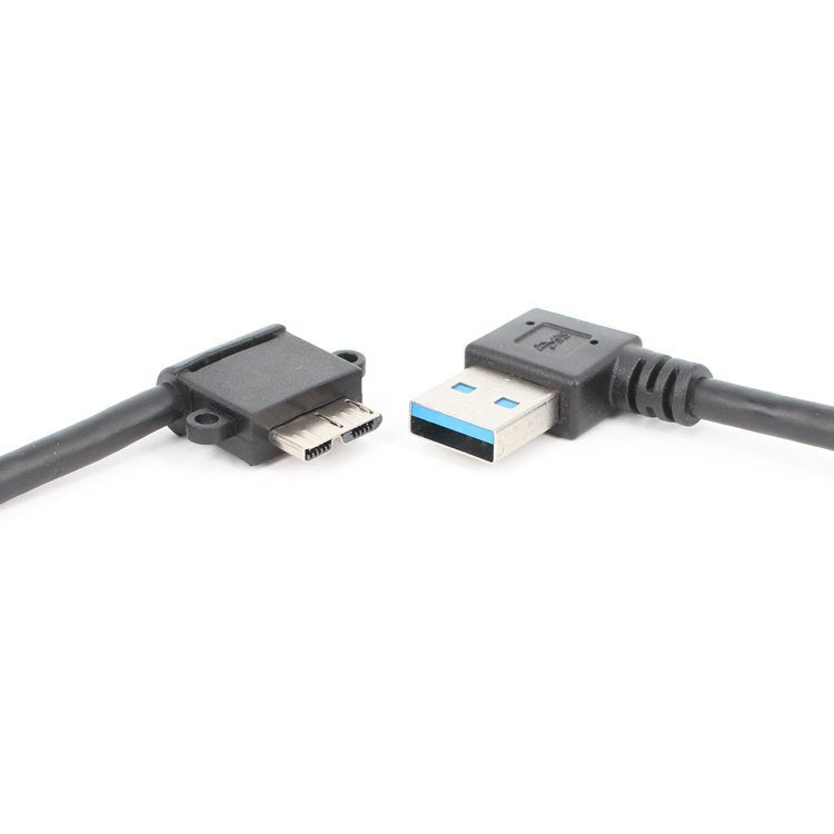 2 PCS USB 3.0 Right Elbow Male to Micro USB 3.0 Elbow Charging Data Cable, Cable Length: 27cm
