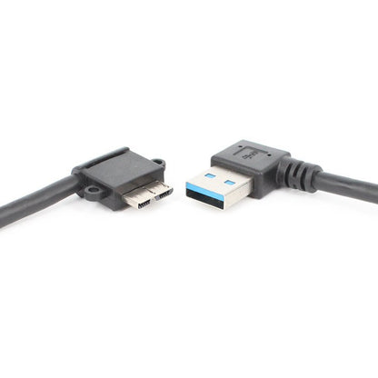 2 PCS USB 3.0 Right Elbow Male to Micro USB 3.0 Elbow Charging Data Cable, Cable Length: 27cm