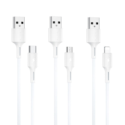 WK WDC-136 USB to Micro USB 3A Fast Charing Data Cable, USB to Micro USB(White)
