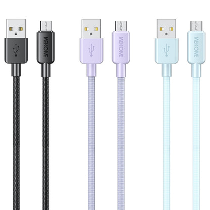 WEKOME WDC-03 Tidal Energy Series 3A USB to Micro USB Braided Data Cable, Length: 1m, USB to Micro USB