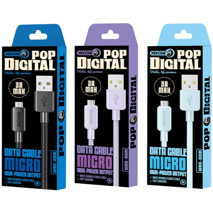 WEKOME WDC-03 Tidal Energy Series 3A USB to Micro USB Braided Data Cable, Length: 1m, USB to Micro USB