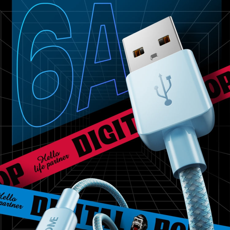 WEKOME WDC-03 Tidal Energy Series 3A USB to Micro USB Braided Data Cable, Length: 1m, USB to Micro USB