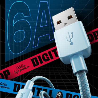 WEKOME WDC-03 Tidal Energy Series 3A USB to Micro USB Braided Data Cable, Length: 1m, USB to Micro USB