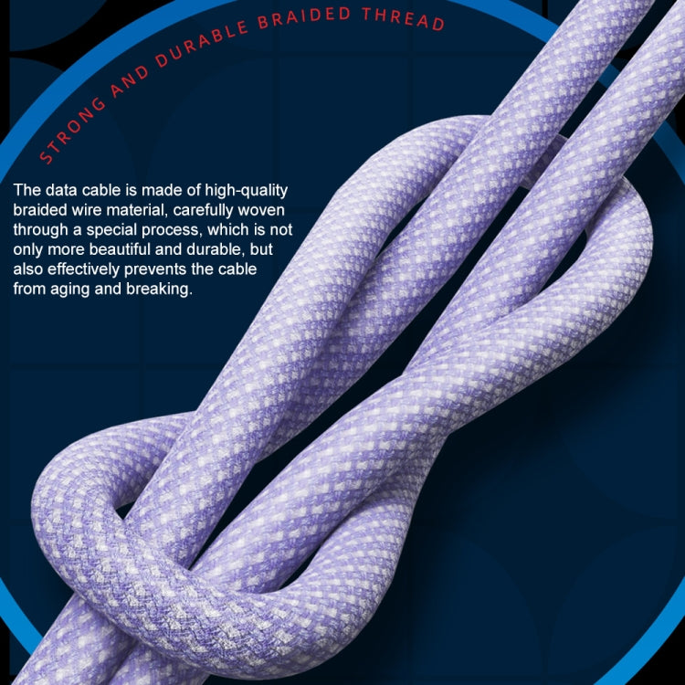 WEKOME WDC-03 Tidal Energy Series 3A USB to Micro USB Braided Data Cable, Length: 1m, USB to Micro USB