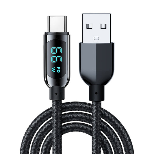 Mutural Li-CC003 1.2m 66W Digital Display USB to Type-C Charging Data Cable, USB to Type-C
