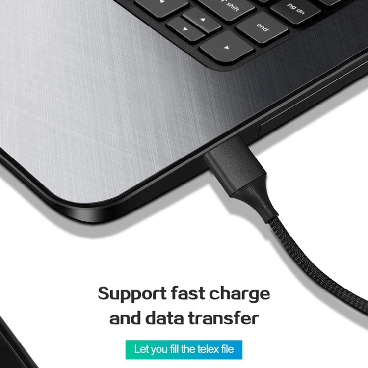 M11 5A USB to USB-C / Type-C Nylon Braided Magnetic Data Cable, Cable Length: 2m, USB-C / Type-C