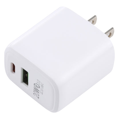 LZ-215A+C 20W QC 3.0 USB + PD 3.0 USB-C / Type-C Fast Charging Travel Charger, US Plug, US Plug