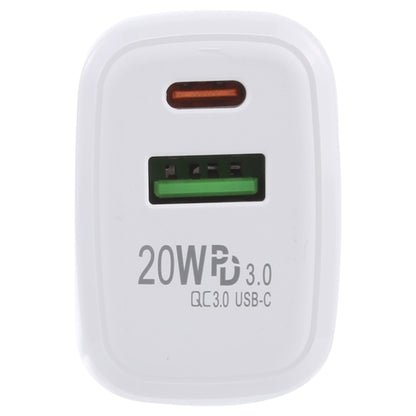 LZ-215A+C 20W QC 3.0 USB + PD 3.0 USB-C / Type-C Fast Charging Travel Charger, US Plug, US Plug