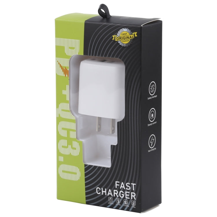 LZ-215A+C 20W QC 3.0 USB + PD 3.0 USB-C / Type-C Fast Charging Travel Charger, US Plug, US Plug