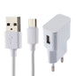 5V 2.1A Intelligent Identification USB Charger with 1m USB to USB-C / Type-C Charging Cable, EU Plug