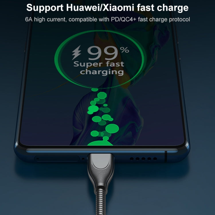 ADC-009 USB-C / Type-C to USB-C / Type-C Zinc Alloy Hose Fast Charging Data Cable, Cable Length: 1m, USB-C / Type-C to USB-C / Type-C