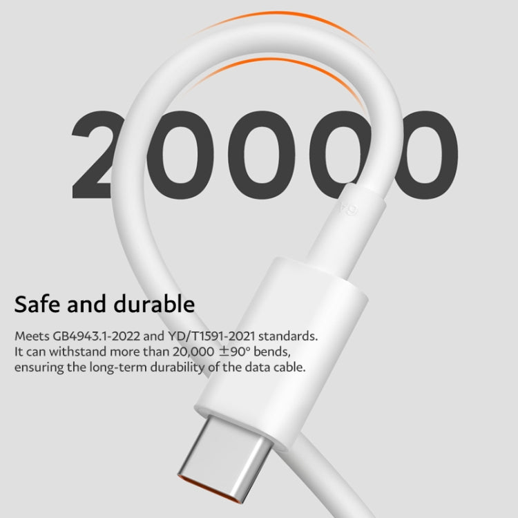 Original Xiaomi 6A USB-C / Type-C to USB-C / Type-C Fast Charging Data Cable, Length: 1m, 6A Length: 1m