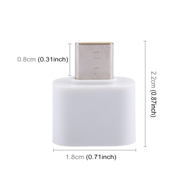 ABS Shell USB 2.0 to USB-C / Type-C Mini OTG Adapter Connector