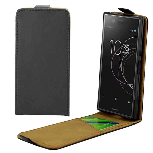 For Sony Xperia XZ1 Compact Vertical Flip Leather Protective Back Cover Case with Card Slot