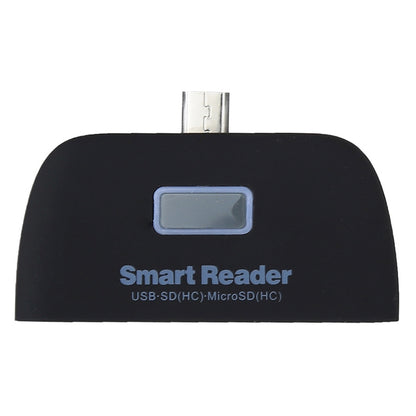 Micro SD + SD + USB 2.0 + Micro USB Port to Micro USB OTG Smart Card Reader Connection Kit with LED Indicator Light