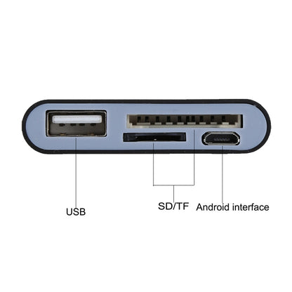 Micro SD + SD + USB 2.0 + Micro USB Port to Micro USB OTG Smart Card Reader Connection Kit with LED Indicator Light