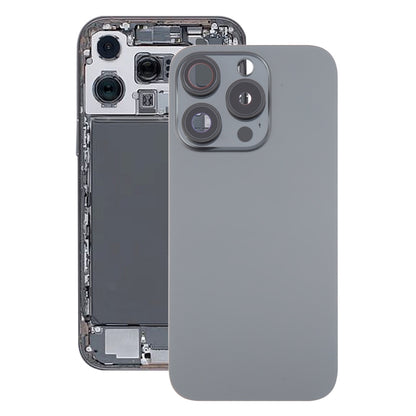 For iPhone 16 Pro Glass Original Battery Back Cover with Camera Lens Cover