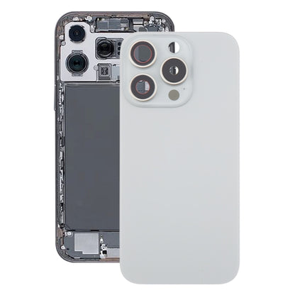 For iPhone 16 Pro Glass Original Battery Back Cover with Camera Lens Cover, For iPhone 16 Pro