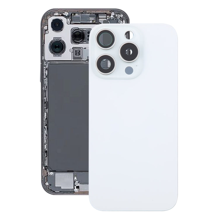 For iPhone 16 Pro Glass Original Battery Back Cover with Camera Lens Cover