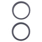 For iPhone 16 2pcs/set Rear Camera Glass Lens Metal Outside Protector Hoop Ring, For iPhone 16