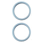 For iPhone 16 2pcs/set Rear Camera Glass Lens Metal Outside Protector Hoop Ring, For iPhone 16