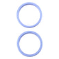 For iPhone 16 2pcs/set Rear Camera Glass Lens Metal Outside Protector Hoop Ring, For iPhone 16