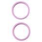 For iPhone 16 2pcs/set Rear Camera Glass Lens Metal Outside Protector Hoop Ring, For iPhone 16