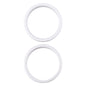 For iPhone 16 2pcs/set Rear Camera Glass Lens Metal Outside Protector Hoop Ring, For iPhone 16