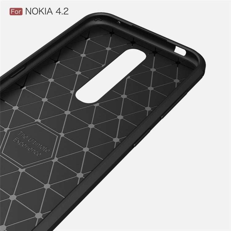 Brushed Texture Carbon Fiber TPU Case for Nokia 4.2, For Nokia 4.2
