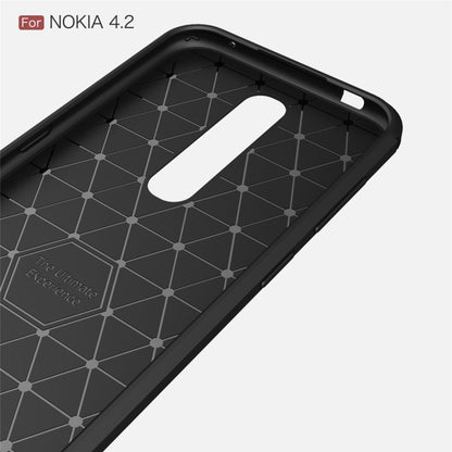Brushed Texture Carbon Fiber TPU Case for Nokia 4.2, For Nokia 4.2