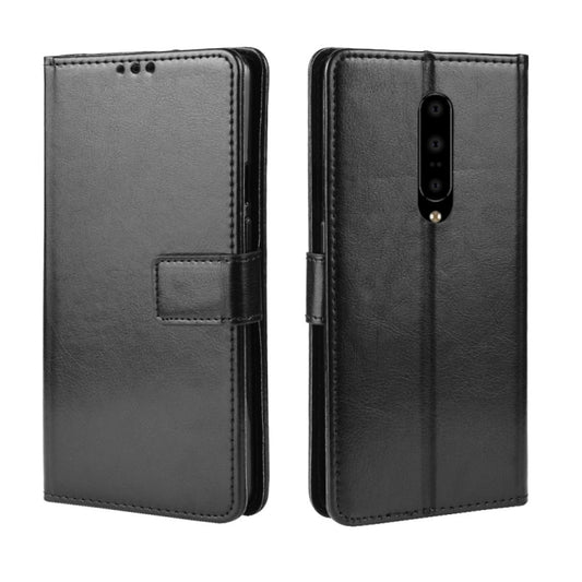 Retro Crazy Horse Texture Horizontal Flip Leather Case for OnePlus 7 Pro, with Holder & Card Slots & Photo Frame